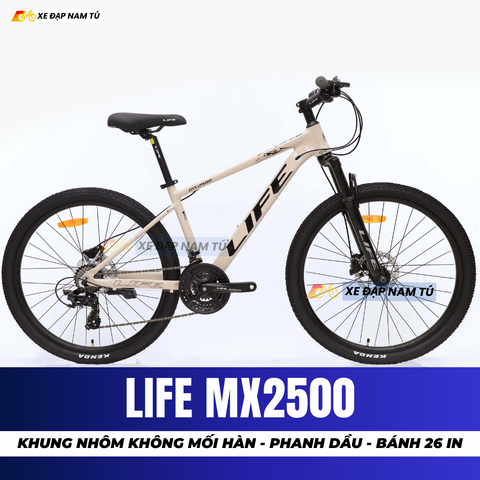  XE ĐẠP ĐỊA HÌNH LIFE MX2500 PHANH DẦU THỦY LỰC SHIMANO, KHUNG NHÔM KHÔNG MỐI HÀN 