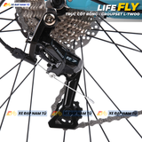 XE ĐẠP TOURING LIFE FLY KHUNG NHÔM KHÔNG MỐI HÀN, TRỤC GIỮA CỐT RỖNG 