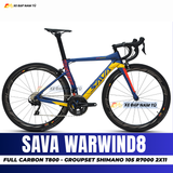  XE ĐẠP ĐUA SAVA WARWIND8 FULL CARBON, GROUPSET SHIMANO 105 R7000, PHANH C 
