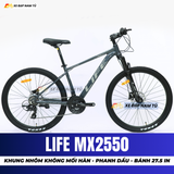  XE ĐẠP ĐỊA HÌNH LIFE MX2550 PHANH DẦU THỦY LỰC SHIMANO, BÁNH 27.5 INCH, PHUỘC NHÚN GIẢM XÓC 