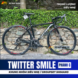  Xe Đạp Đua Twitter Smile Phanh C [2026], Khung Nhôm Siêu Nhẹ, Group Shimano Claris Nhật Bản 