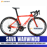  XE ĐẠP ĐUA SAVA WARWIND8 FULL CARBON, GROUPSET SHIMANO 105 R7000, PHANH C 