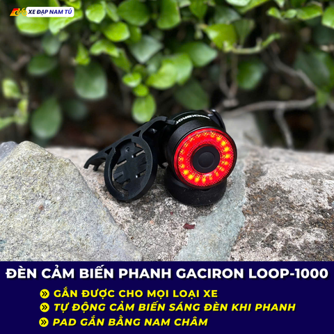  ĐÈN CẢM BIẾN PHANH GACIRON LOOP-100 – CẢNH BÁO THÔNG MINH, TĂNG AN TOÀN KHI ĐẠP XE 