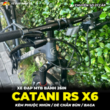  XE ĐẠP MTB CATANI RS X6 CÓ BAGA SAU VÀ PHUỘC NHÚN 