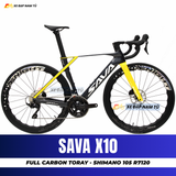 XE ĐẠP ĐUA SAVA X10 FULL CARBON, GROUPSET SHIMANO 105 R7120 