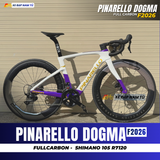  XE ĐẠP ROAD PINARELLO DOGMA F26 - GHI ĐÔNG CARBON, VÀNH CARBON PRINCETON, GROUP SHIMANO 105 CAO CẤP 