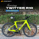  XE ĐẠP TOURING TWITTER R10, KHUNG CARBON, THIẾT KẾ NÂNG HẠ TAY LÁI THÔNG MINH 
