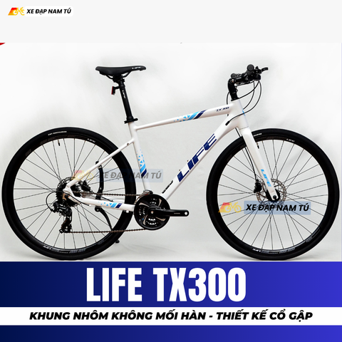  XE ĐẠP TOURING LIFE TX300 THIẾT KẾ CỔ GẬP THÔNG TIN, KHUNG SƯỜN KHÔNG MỐI HÀN 