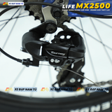  XE ĐẠP ĐỊA HÌNH LIFE MX2500 PHANH DẦU THỦY LỰC SHIMANO, KHUNG NHÔM KHÔNG MỐI HÀN 