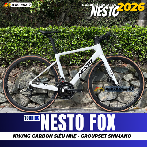  XE ĐẠP TOURING CARBON NESTO FOX, KHUNG CARBON , BỘ CHUYỂN ĐỘNG SHIMANO 