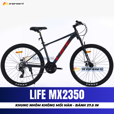  XE ĐẠP ĐỊA HÌNH LIFE MX2350 BÁNH 27.5 INCH, KHUNG NHÔM KHÔNG MỐI HÀN. PHUỘC NHÚN GIẢM XÓC 