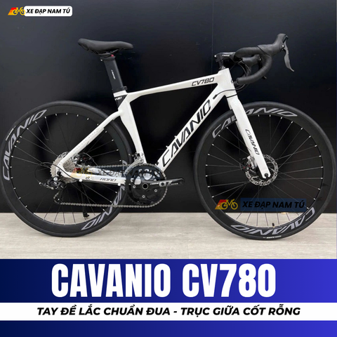  XE ĐẠP ĐUA CAVANIO CV780 TRỤC GIỮA CỐT RỖNG, CỐI NỔ LỚN, KHUNG NHÔM KHÔNG MỐI HÀN 