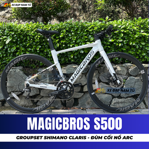  XE ĐẠP TOURING MAGICBROS S500 SHIMANO CLARIS, ĐÙM BẠC ĐẠN ARC, PHANH DẦU THỦY LỰC 