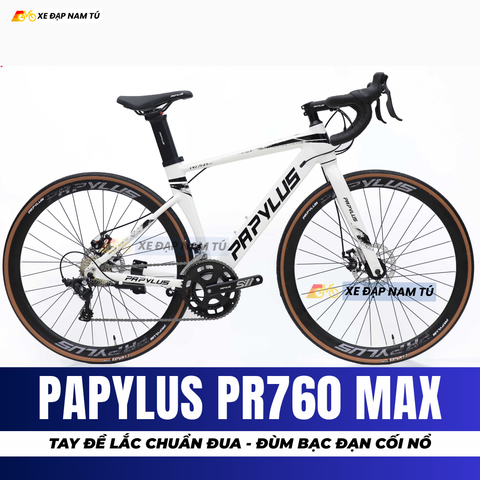  XE ĐẠP ĐUA PAPYLUS PR760 MAX TAY ĐỀ LẮC CHUẨN XE ĐUA, ĐÙM BẠC ĐẠN CỐI NỔ 