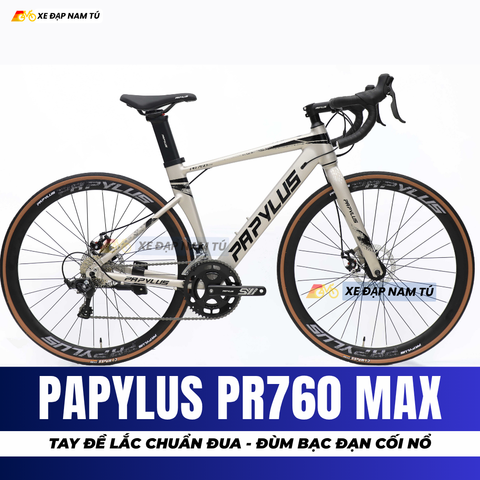  XE ĐẠP ĐUA PAPYLUS PR760 MAX TAY ĐỀ LẮC CHUẨN XE ĐUA, ĐÙM BẠC ĐẠN CỐI NỔ 