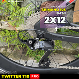  XE ĐẠP ĐUA TWITTER T10 PRO [2026] FULL CARBON, 2 MÓN SHIMANO 105 CAO CẤP, VÀNH CARBON 6CM 