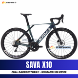 XE ĐẠP ĐUA SAVA X10 FULL CARBON, GROUPSET SHIMANO 105 R7120 