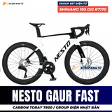  Xe Đạp Đua Nesto Gaur Fast – Full Carbon, Group Điện Shimano 105 R7170 Nhật Bản 