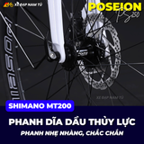  XE ĐẠP TOURING POSEIDON PS250, KHUNG NHÔM, CÀNG NHÔM, CỐI NỔ, PHANH DẦU, GROUP SHIMANO ALTUS 