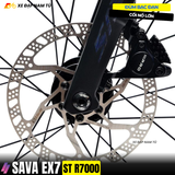  Xe Đạp Đua SAVA EX7 ST R7000 | Khung Nhôm UCI, Shimano 105, Phanh Dầu Thủy Lực, Cối Nổ Lớn 