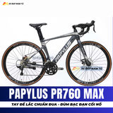 XE ĐẠP ĐUA PAPYLUS PR760 MAX TAY ĐỀ LẮC CHUẨN XE ĐUA, ĐÙM BẠC ĐẠN CỐI NỔ 