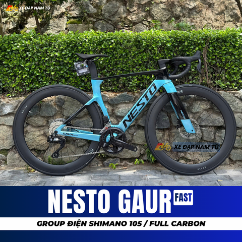  Xe Đạp Đua Nesto Gaur Fast – Full Carbon, Group Điện Shimano 105 R7170 Nhật Bản 
