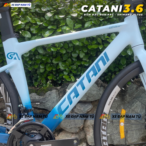  XE ĐẠP TOURING CATANI 3.6 KHUNG NHÔM KHÔNG MỐI HÀN, PHANH DẦU THỦY LỰC, SHIMANO ALTUS 
