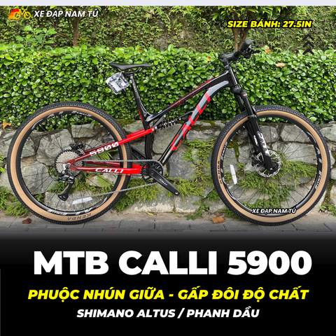  XE ĐẠP MTB CALLI 5900 BÁNH 27,5IN - PHANH DẦU THỦY LỰC, GROUP SHIMANO ALTUS 