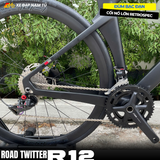  Xe đạp đua Twitter R12, Khung carbon, Group Retrospec 2x12 cấp 