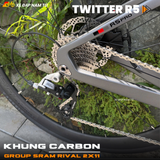  XE ĐẠP ĐUA TWITTER R5, KHUNG CARBON, GROUP SRAM RIVAL 2X11 