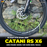  XE ĐẠP MTB CATANI RS X6 CÓ BAGA SAU VÀ PHUỘC NHÚN 