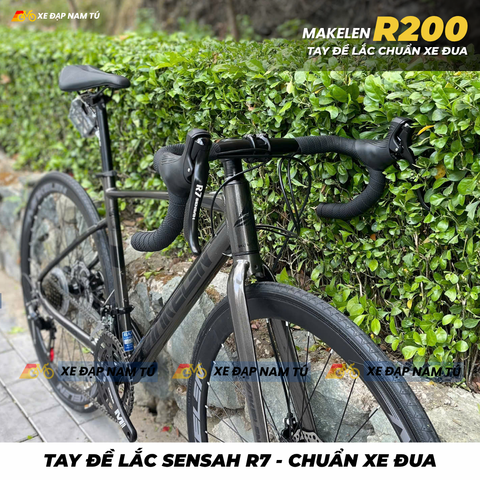  Xe Đạp Đua Makelen R200, Khung Sườn Nhôm, Tay Đề Lắc, Phanh Dĩa Chuẩn Xe Đua 