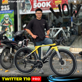  XE ĐẠP ĐUA TWITTER T10 PRO [2026] FULL CARBON, 2 MÓN SHIMANO 105 CAO CẤP, VÀNH CARBON 6CM 