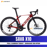  XE ĐẠP ĐUA SAVA X10 FULL CARBON, GROUPSET SHIMANO 105 R7120 