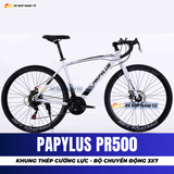  XE ĐẠP ROAD PAPYLUS PR500 KHUNG THÉP CƯỜNG LỰC, BỘ CHUYỂN ĐỘNG 3X7 