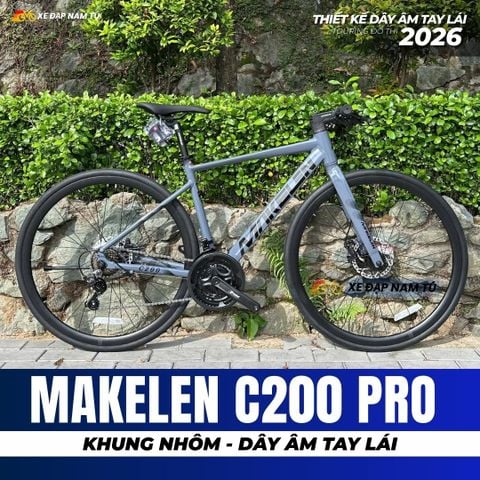  XE ĐẠP TOURING MAKELEN C200 PRO [2026] DÂY ÂM TAY LÁI, KHUNG NHÔM, BỘ CHUYỂN ĐỘNG SHIMANO 21 CẤP 