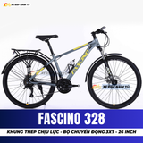  XE ĐẠP ĐỊA HÌNH FASCINO 328 KHUNG THÉP CƯỜNG LỰC, BỘ CHUYỂN ĐỘNG 3X7 