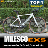  XE ĐẠP ĐUA MILESCO EXS GEN 4, KHUNG NHÔM, TAY ĐỀ LẮC, CỐI NỔ LỚN 