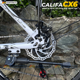 XE ĐẠP ĐỊA HÌNH CALIFA CX6 BÁNH 26INCH, BAGA CHỊU TẢI LỚN, DÈ CHẮN BÙN TRƯỚC SAU 