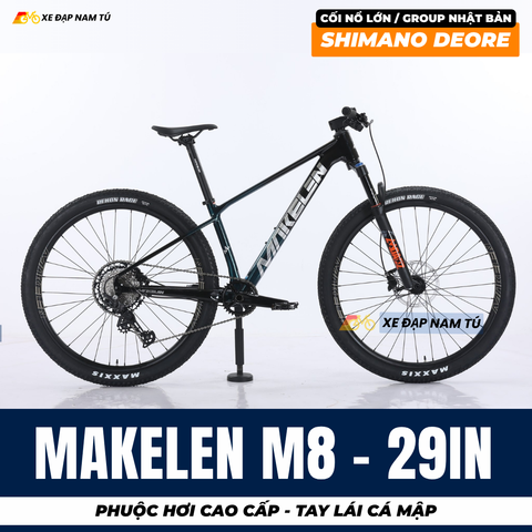  Xe Đạp MAKELEN M8 29 Inch Khung Nhôm Cao Cấp, Phuộc Hơi, Group Shimano Deore Nhật Bản 