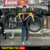  XE ĐẠP ĐUA TWITTER T10 PRO [2026] FULL CARBON, 2 MÓN SHIMANO 105 CAO CẤP, VÀNH CARBON 6CM 