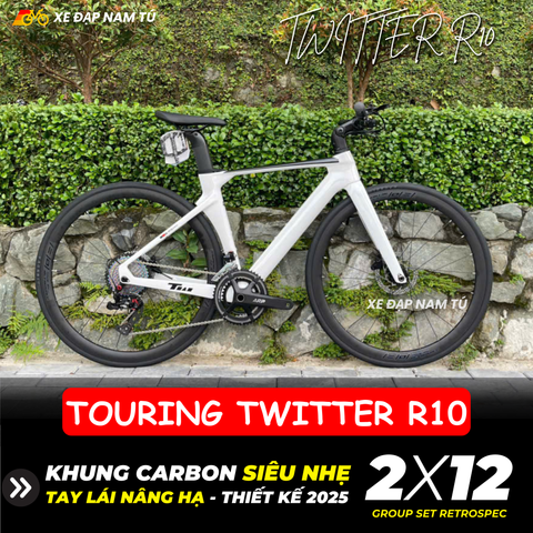  XE ĐẠP TOURING TWITTER R10, R5 KHÔNG TEM [2025] THIẾT KẾ NÂNG HẠ TAY LÁI THÔNG MINH 