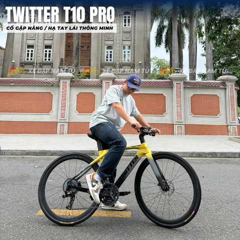  XE ĐẠP TOURING TWITTER T10 PRO [2026] TAY LÁI THẲNG, GROUP RETROSPEC 2X12, PHANH DẦU THỦY LỰC 