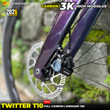  XE ĐẠP ĐUA TWITTER T10 PRO [2026] FULL CARBON, 2 MÓN SHIMANO 105 CAO CẤP 