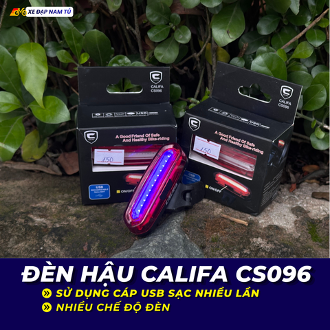  ĐÈN HẬU XE ĐẠP CALIFA CS096 THIẾT KẾ TIỆN LỢI PHÙ HỢP MỌI LOẠI XE 