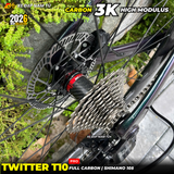  XE ĐẠP ĐUA TWITTER T10 PRO [2026] FULL CARBON, 2 MÓN SHIMANO 105 CAO CẤP 