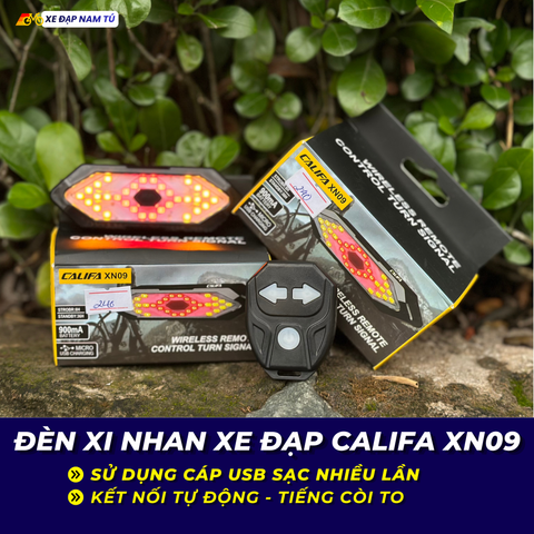  ĐÈN XI NHAN XE ĐẠP CALIFA XN09 TÍCH HỢP ĐÈN XI NHAN, AN TOÀN KHI CHUYỂN HƯỚNG TRÊN ĐƯỜNG 