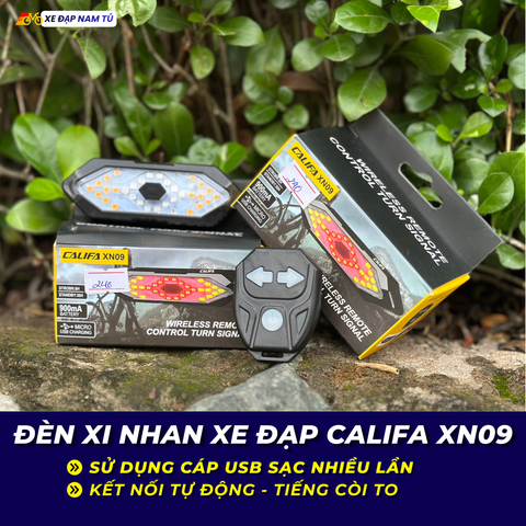  ĐÈN XI NHAN XE ĐẠP CALIFA XN09 TÍCH HỢP ĐÈN XI NHAN, AN TOÀN KHI CHUYỂN HƯỚNG TRÊN ĐƯỜNG 