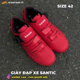  GIÀY ĐẠP XE SANTIC (KHÔNG CAN) CHO NGƯỜI MỚI, MÀU ĐỎ, SIZE 42 