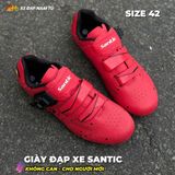  GIÀY ĐẠP XE SANTIC (KHÔNG CAN) CHO NGƯỜI MỚI, MÀU ĐỎ, SIZE 42 